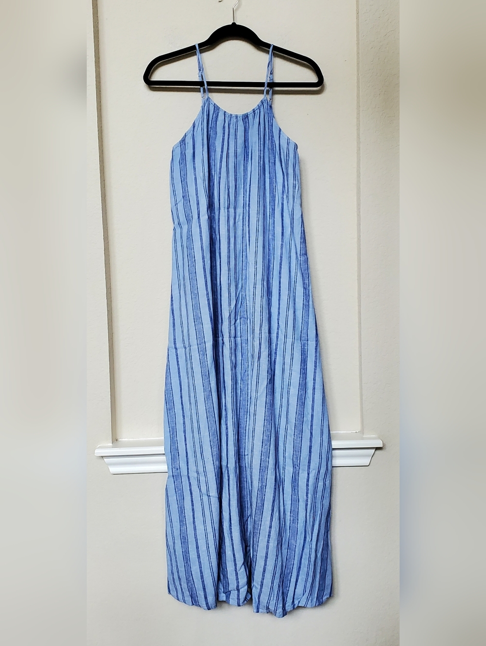 A New Day Spaghetti Strap Striped Maxi Dress. Size Small - Picture 1 of 5